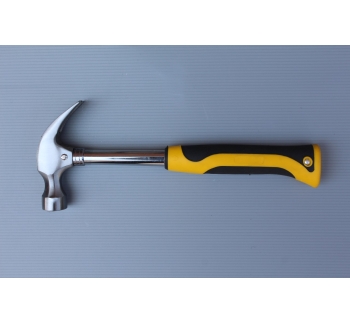 Claw hammer with steel tubular handle